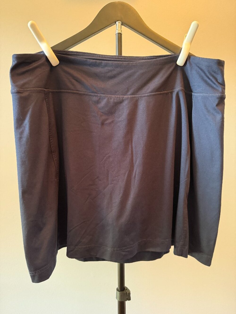 J. Jill Fit A-Line Knit Skort XL Petite Black Pull-On Skirt Shorts